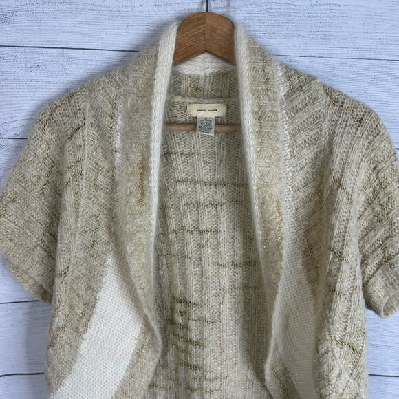Sleeping on Snow Anthro Womens size Small Cardigan Bolero Angora Wool Sweater - Picture 5 of 9
